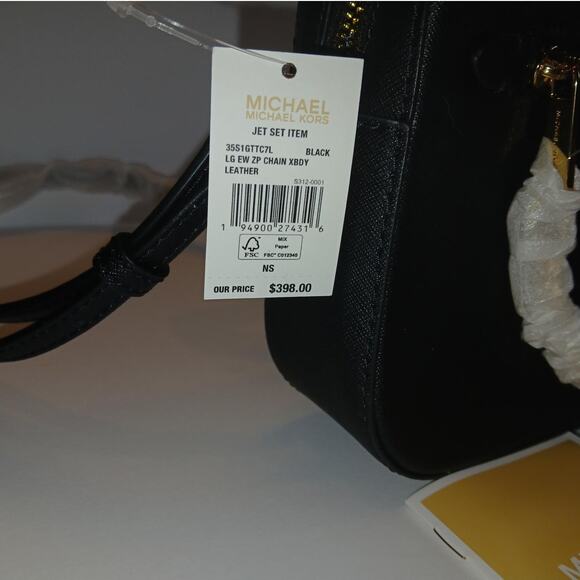 Michael Kors Jet Set Large Saffiano Leather Crossbody Bag - NWT - Picture 5 of 13